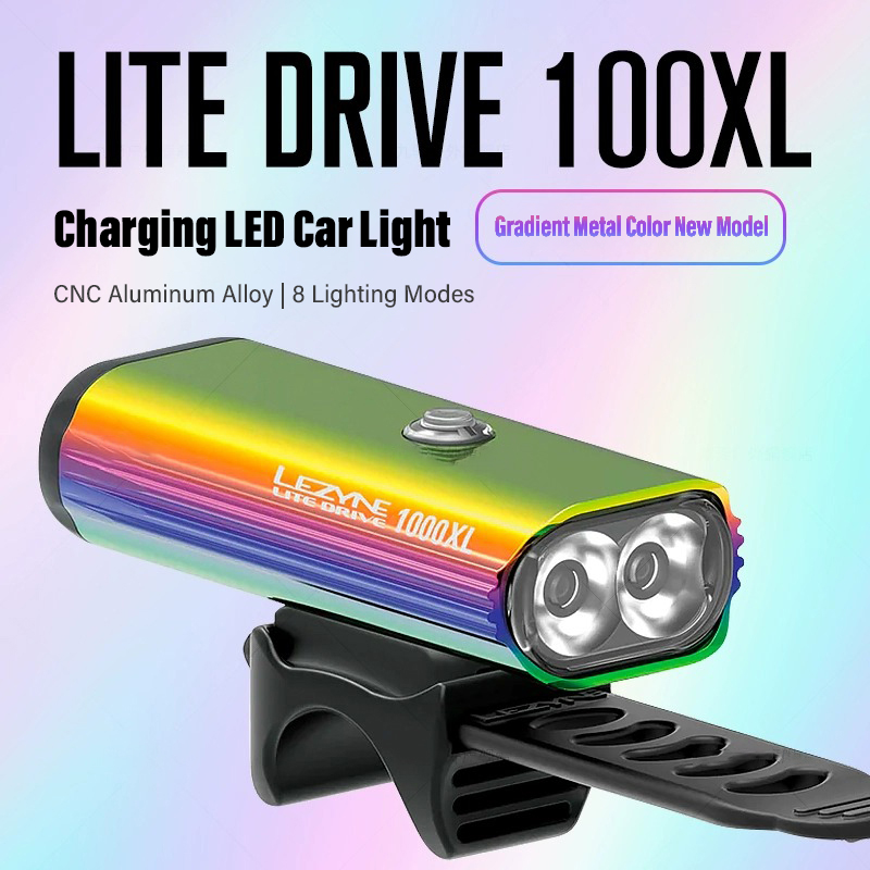 Rechargeable Bicycle Headlight 1000 Lumen - LEZYNE Phare avant de vélo 1000