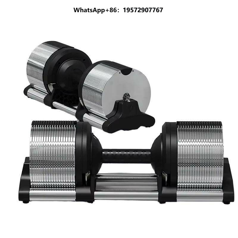 Adjustable Dumbbell Pair 40Kg - Ensemble d'haltères hexagonales réglables en fonte