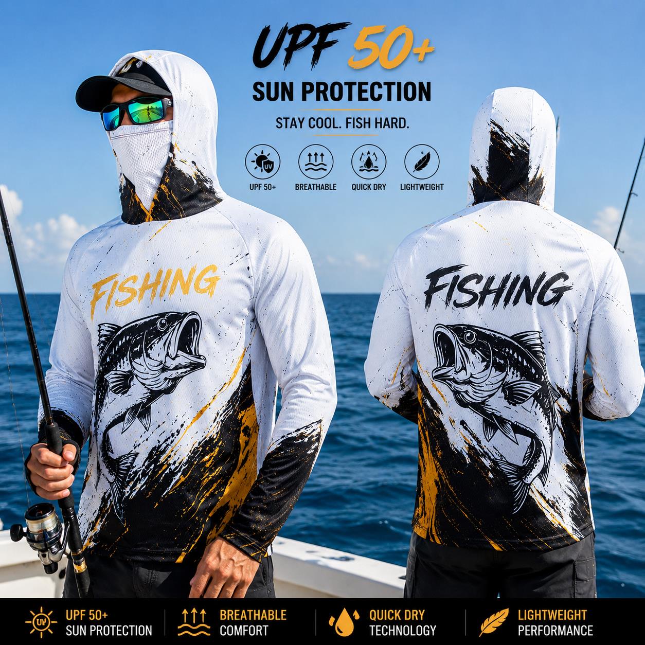 Maillot de pêche unisexe à man - Fishing avis et prix