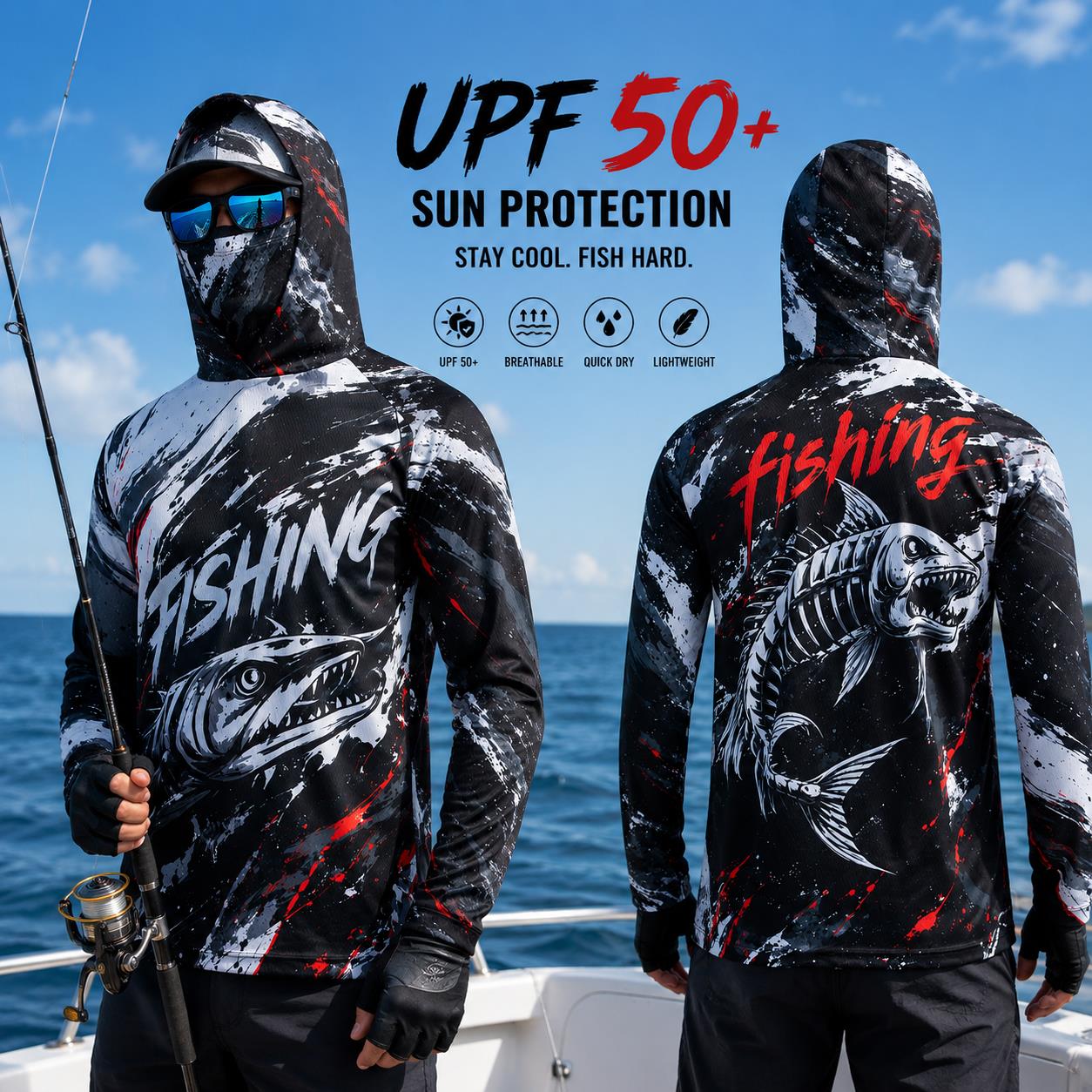 Maillot de pêche unisexe à man - Fishing avis et prix