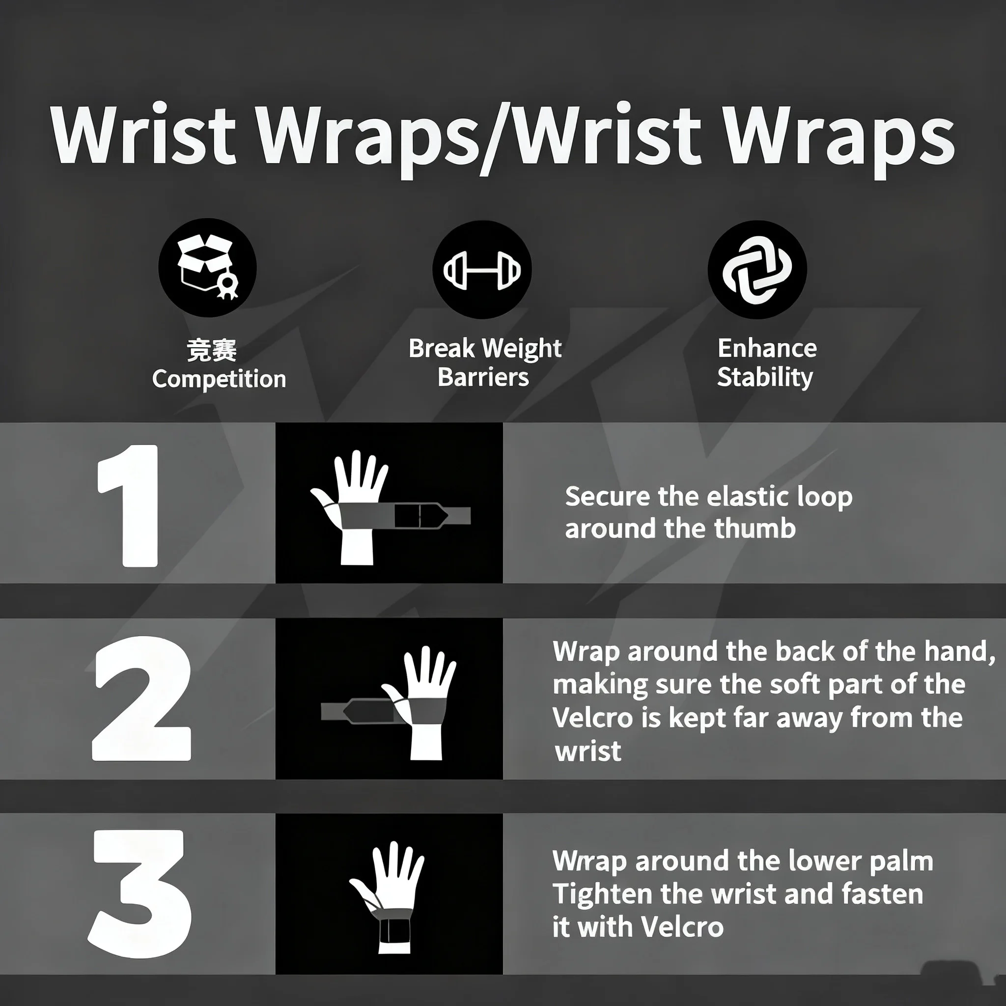 1 Paire de Sangles de Poignet  - Wrist Wraps Weightlifting Support avis et prix