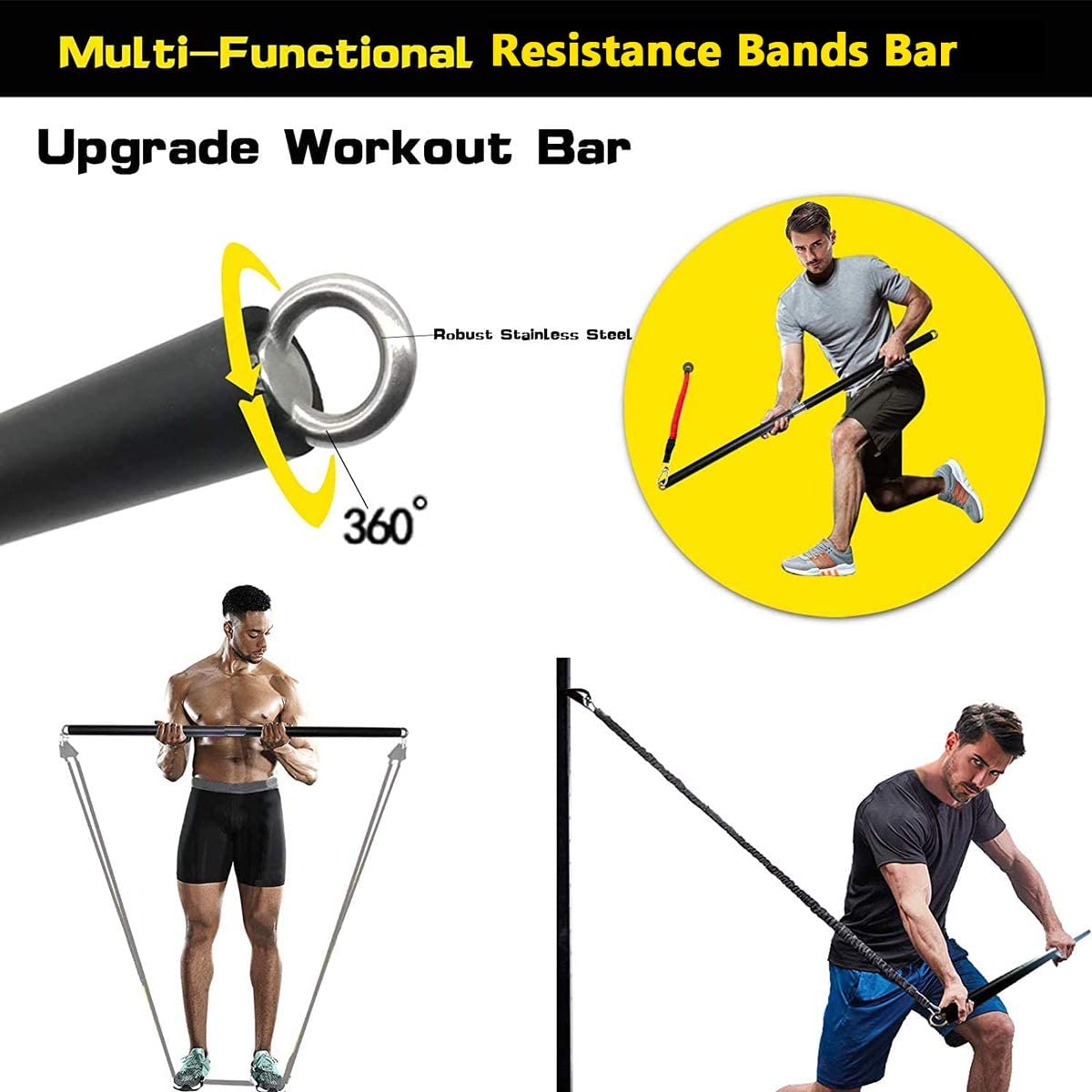 Bande élastique de résistance  - Pilates Bar Kit With Resistance Bands avis et prix