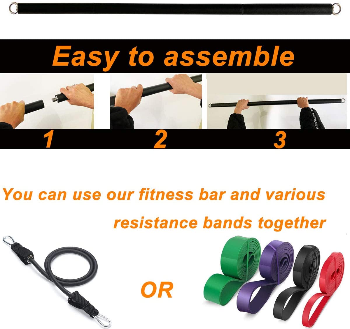Bande élastique de résistance  - Pilates Bar Kit With Resistance Bands avis et prix