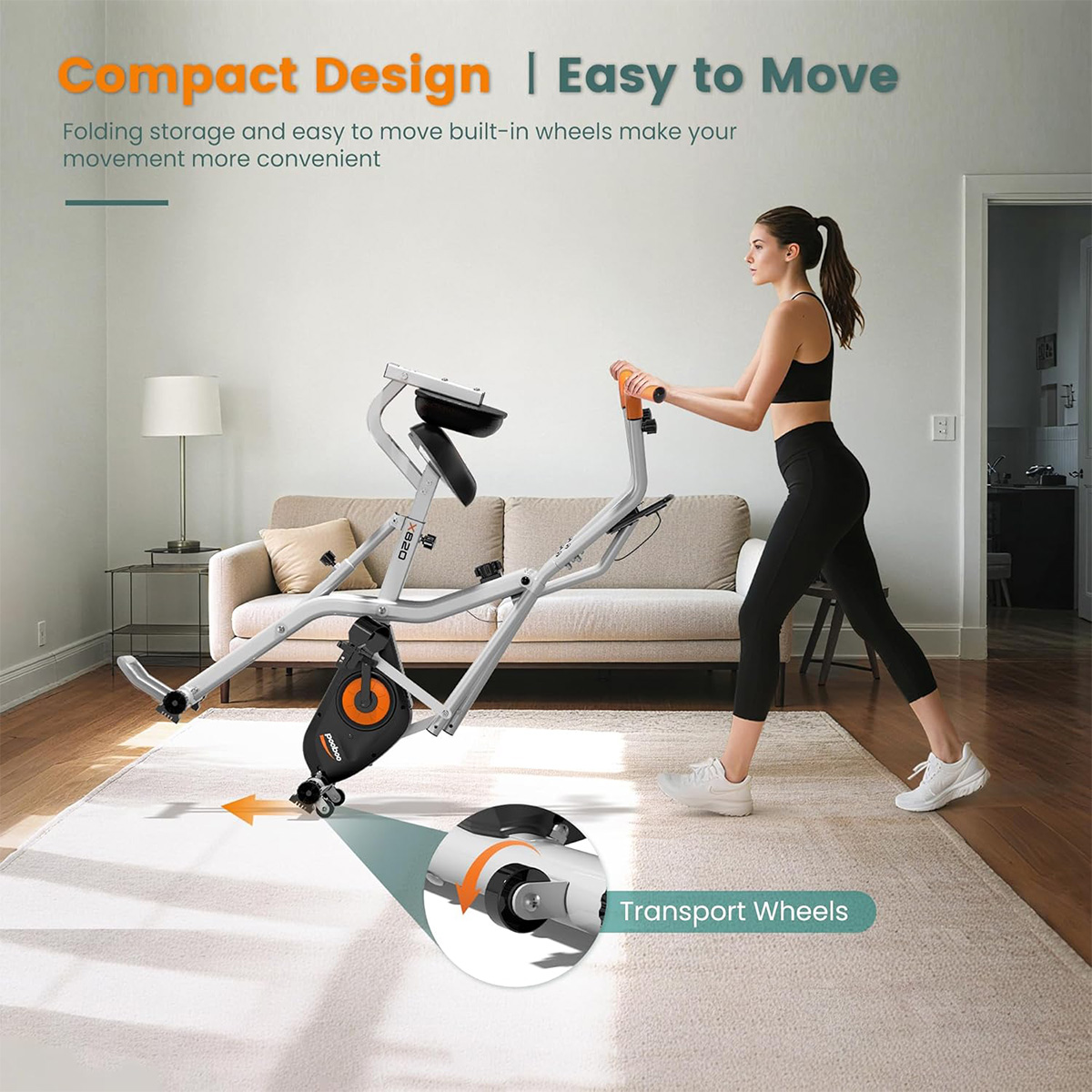 Vélo d'exercice pliable 2-en-1 - Exercise Bike Magnetic Resistance avis et prix